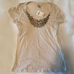 Lucky Brand metal front t shirt.